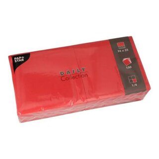 Papstar 89640 Servietten 32x32cm, rot, 150 St�ck