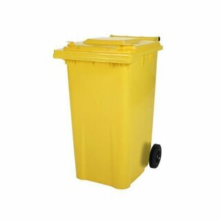 Sammelbeh�lter mit 2 R�der, gelb, 240 Liter