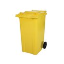 Sammelbeh�lter mit 2 R�der, gelb, 240 Liter