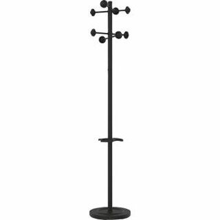 Garderobenstnder mit Schirmstnder und Tropfschale, Hhe: 175 cm, schwarz