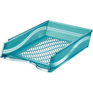 Briefkorb, PS, C4, 255 x 370 x 65 mm, blau, transparent