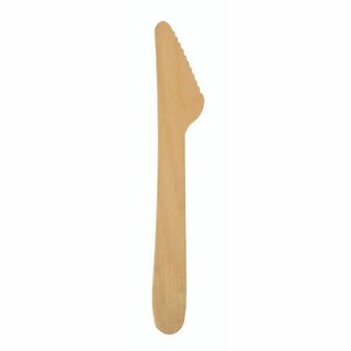 Einweg-Messer Duni 18200, 165mm, aus Holz, 100 Stück