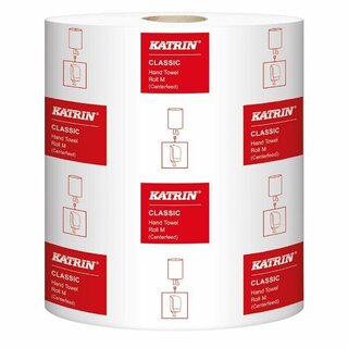 Rollenrhandtcher Katrin 485049, 1-lagig, 20,5 x 30 cm, wei, 6 x 1000 Stck