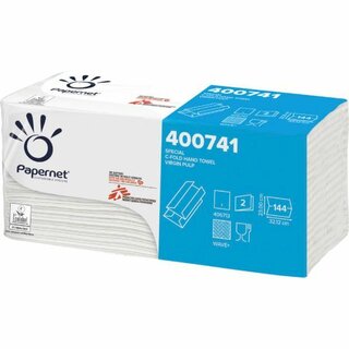 Falthandtcher Papernet 400741, C-Falz, 2-lagig, 23x32cm, 144Bl., wei, 20 Stck