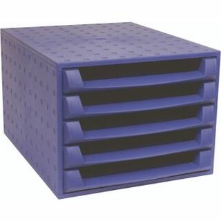 Schubladenbox Exacompta 221101D, 5 Schubladen, A4+, kobaltblau