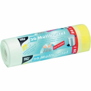 Müllbeutel Papstar 14199, mit Zuziehbändern, 30 Liter,...
