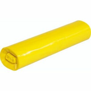 Mllsack standard, LDPE, 0,037 mm, 120 l, 700 x 1.100 mm, gelb, 25 Stck