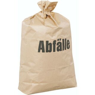 Müllsack, Papier, 70 g/m², 2lagig, 120 l, 700 x 950 mm,...