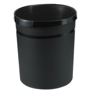 Papierkorb GRIP, PP, rund, 18l, 312x350mm, schwarz