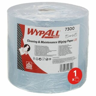 Papierwischtcher Wyp All 7300, L20, 2-lagig, 1 Rolle, blau, 500 Blatt