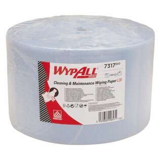 Papierwischtcher Wyp All 7317, L20, 2-lagig, 1 Rolle, blau, 1000 Blatt