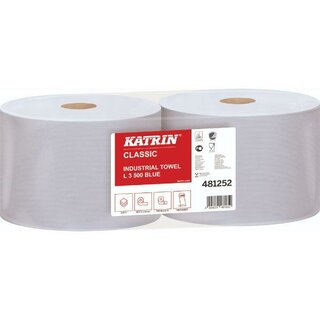 Papierreinigungstcher Katrin L3 481252, 220 mm, blau, 2x500 Blatt