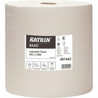 Papierreinigungstcher Katrin 481443, 3-lagig, 1000 Blatt, 380 mm, naturwei