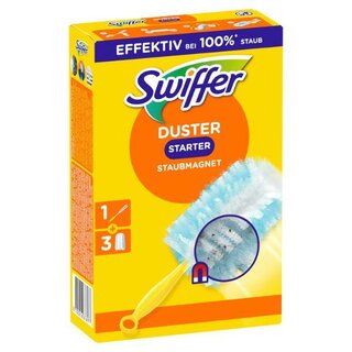 Staubmagnet Swiffer Starterkit mit 3 Tüchern und 1 Handgriff