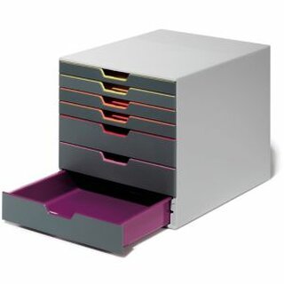 Schubladenbox Durable 7607 Varicolor, 7 Schubladen, A4+ C4, grau