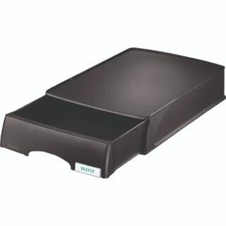 Schubladenbox Plus, m.1 geschl. Schublade, A4, 255x357x70mm, schwarz