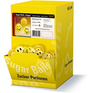 Zucker, Balls Happy, gemahlen, weiß, Spenderbox, 400...
