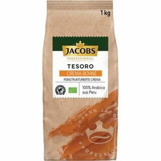 Kaffee Jacobs Tesoro Caff Crema, ganze Bohne, ungemahlen, 1000g