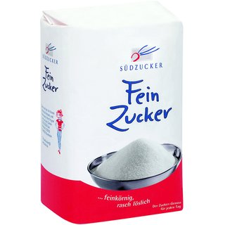 Zucker, fein, gemahlen, Papierbeutel