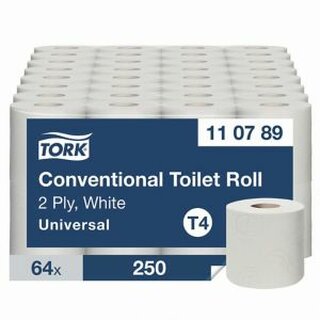 Toilettenpapier Universal, 2lg., Rolle, 250 Blatt, 9,4x12cm, weiß