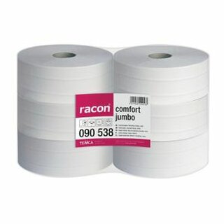 Toilettenpapier Profix 90538, Jumbo, 2-lagig, wei, 6 Stck