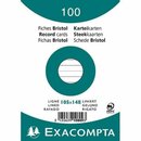 Karteikarte Exacompta A6, liniert, wei, 100 Stck