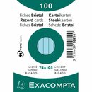 Karteikarten von Exacompta K7 A7 blau liniert, 100 Stck