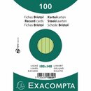 Karteikarten Exacompta A6 liniert, grün 100 Stück