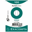 Karteikarte Exacompta A8, liniert, wei, 100 Stck