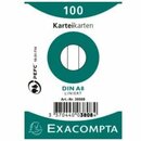 Karteikarte Exacompta A8, liniert, wei, 100 Stck