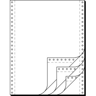 Tabellierpapier, LP, 240x304,8mm, 4f., sd, 60/53/57g/m, blanko, wei