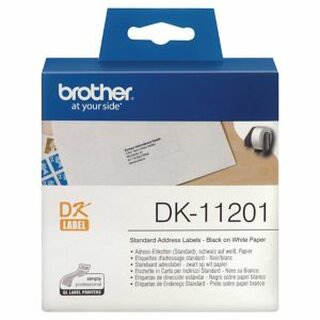 Adress-Etiketten Brother DK11201, 29 x 90mm, wei, 400 Stck