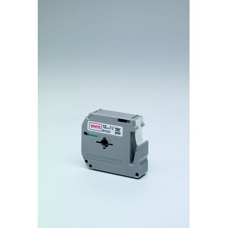 Schriftband Brother MK232BZ, Breite: 12mm, weiß auf rot