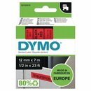 Schriftband Dymo D1 45017, Breite: 12mm, schwarz auf rot