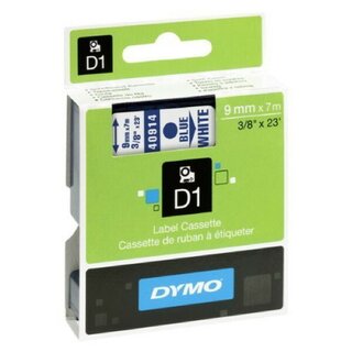 Schriftband Dymo D1 40914, Breite: 9mm, blau auf wei