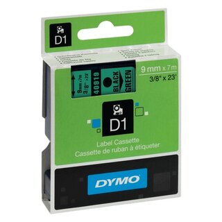 Schriftband Dymo D1 40919, Breite: 9mm, schwarz auf grün