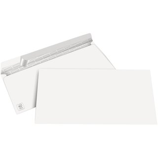 Briefumschlag, o.Fe., hk, DL, 220x110mm, 80g/m², hf, weiß
