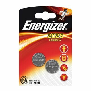 Batterie Energizer CR2025, Knopfzelle, 3 Volt, Lithium, 2 Stck