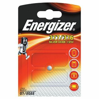 Energizer Knopfzelle 635705, Silberoxid, SR66, 377/376, 1,55 V, 24 mAh