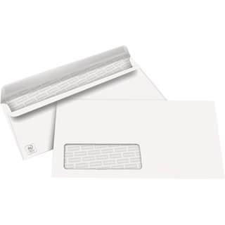 Briefumschlag, m.Fe., sk, DL, 220x110mm, 80g/m², hf, weiß