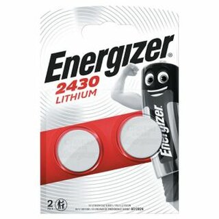 Batterie Energizer 638900, Knopfzelle, CR2430, 3 Volt, Lithium, 2 Stck