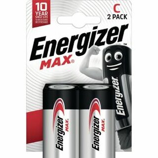 Batterie Energizer E302306700, Baby, LR14/C, 1,5 Volt, MAX, 2 Stck