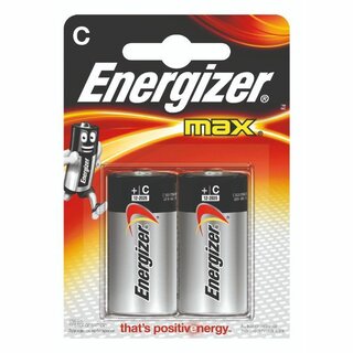 Batterie Energizer E302306700, Baby, LR14/C, 1,5 Volt, MAX, 2 Stck