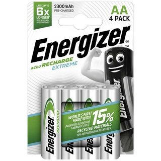 Akku Energizer 634999, Mignon, HR06/AA, 1,2 Volt, 2300mAh, 4 Stck