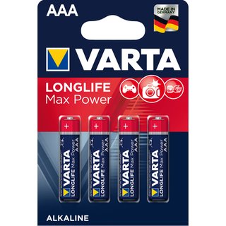 Batterie LONGLIFE Max Power, Alkali-Mangan, Micro, AAA, LR03, 1,5V