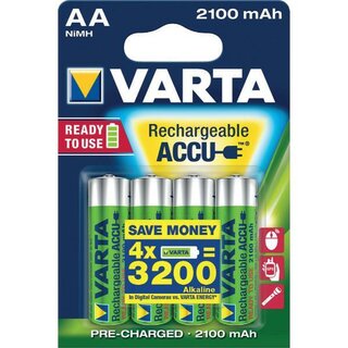 Akku Varta 56706, Mignon, HR06/AA, 1,2 Volt, 2100mAh,...
