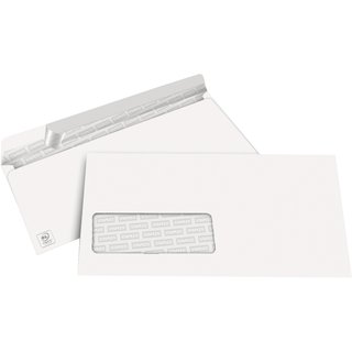 Briefumschlag, m.Fe., hk, DL, 220x110mm, 100g/m², hf, weiß
