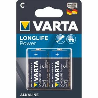 Batterie Varta 4914, LR14/C, 1,5 Volt, Longlife Power, 2 Stck