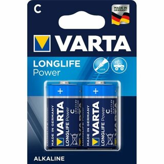 Batterie Varta 4914, LR14/C, 1,5 Volt, Longlife Power, 2 Stck