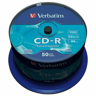 Verbatim CD-R 52x 700 MB 50er Spindel Extra Prot. 50 Stck